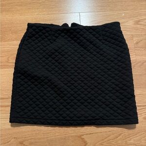 Quilted Black Skirt